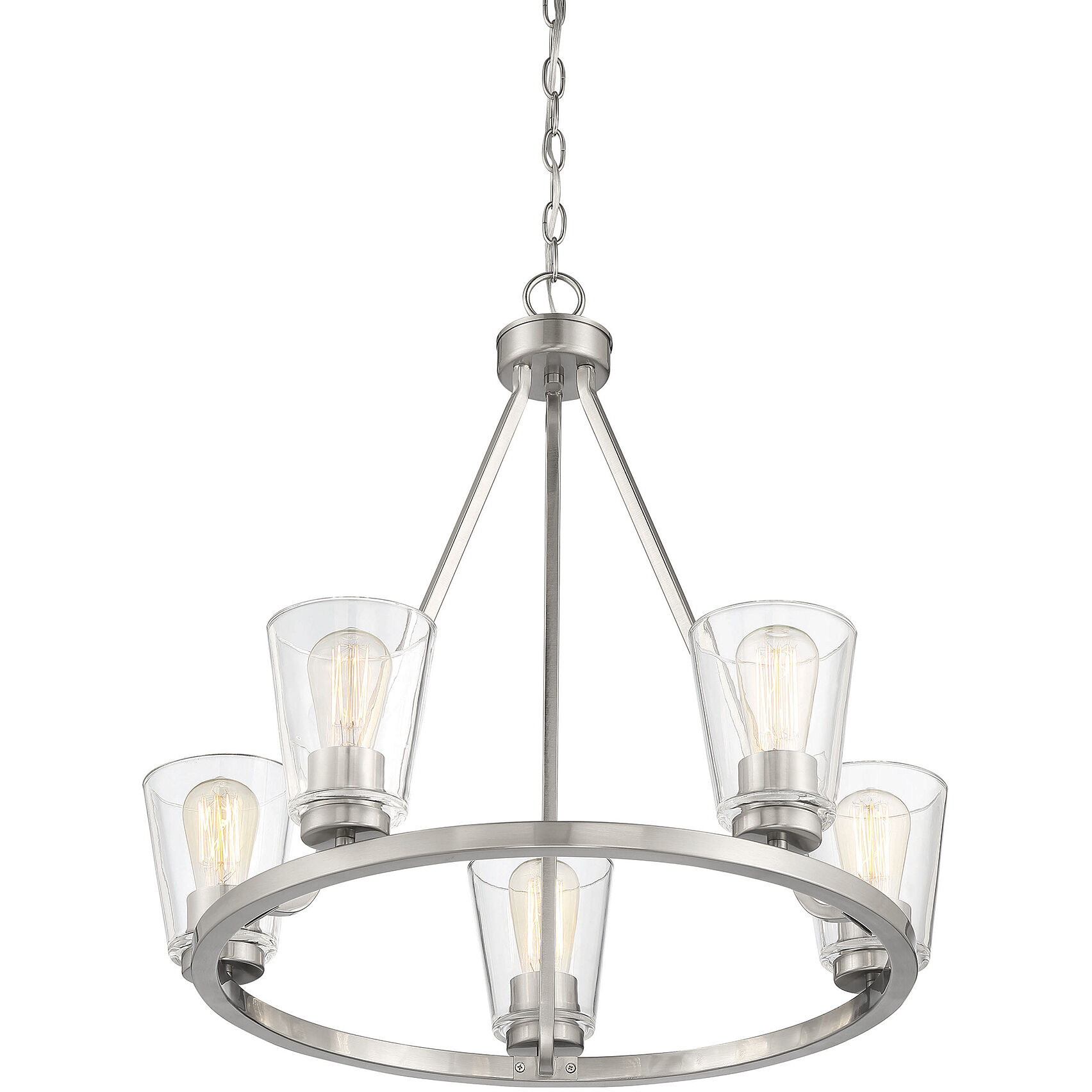 Calhoun 5 Light 25 inch Satin Nickel Chandelier Ceiling Light, Essentials