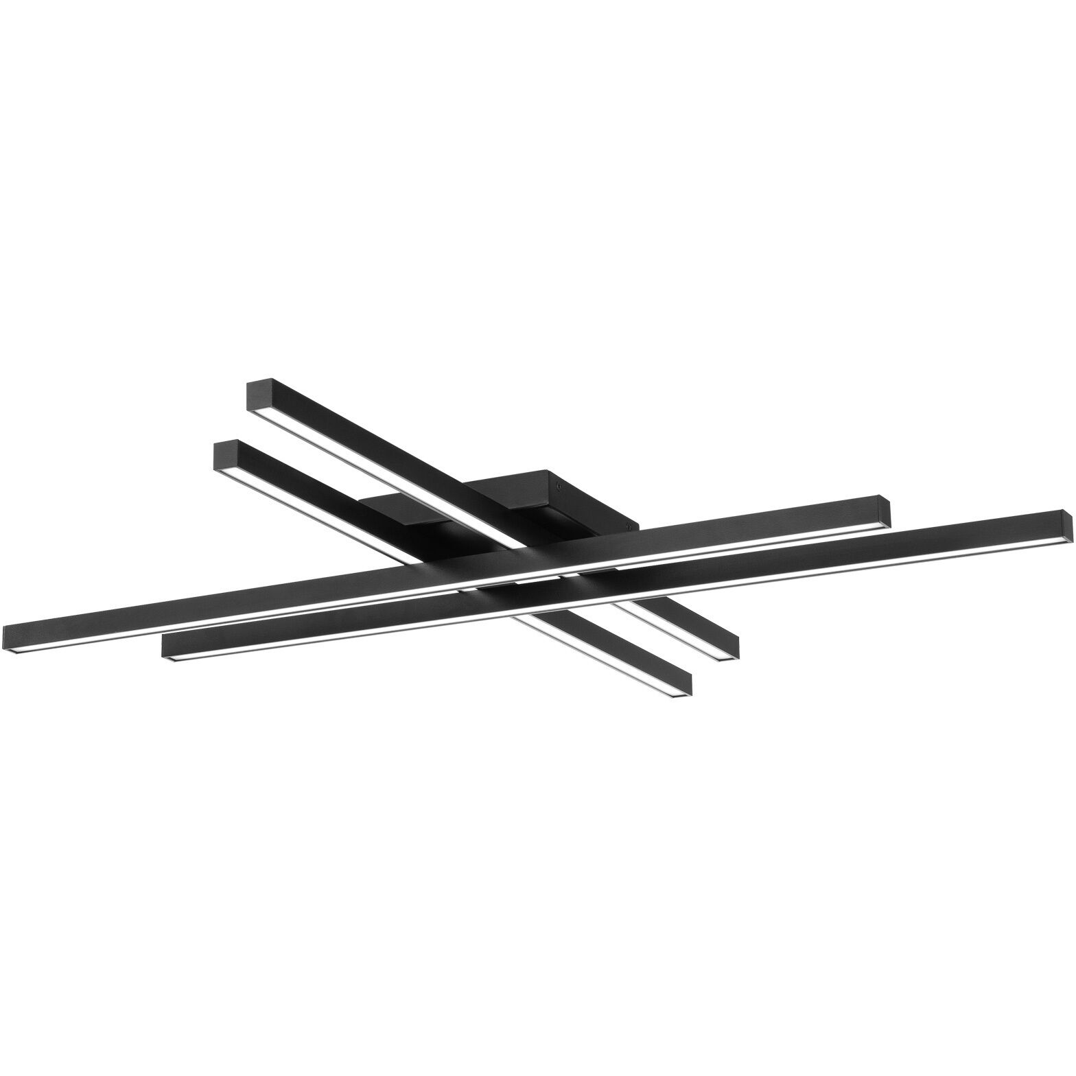 Parallax LED 32 inch Black Flush Mount Ceiling Light, dweLED