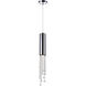 Extended 1 Light 5 inch Chrome Down Mini Pendant Ceiling Light