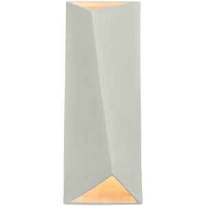 Ambiance LED 6 inch Matte White with Champagne Gold ADA Wall Sconce Wall Light, Open Top and Bottom Fixture, Diagonal