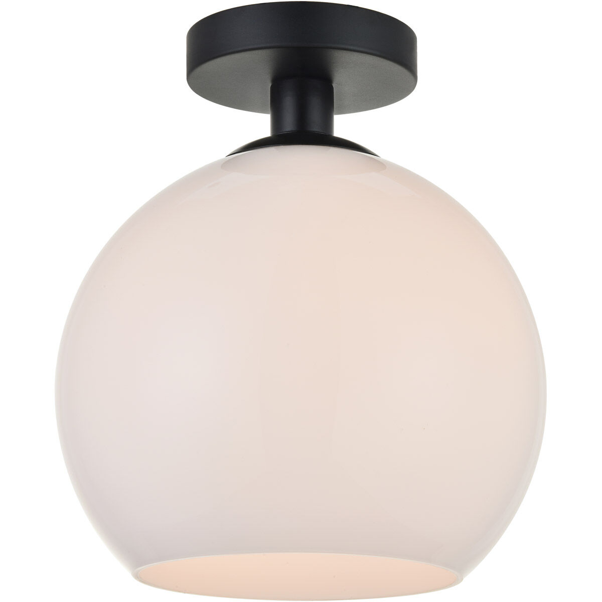 Baxter 1 Light 10 inch Black Flush Mount Ceiling Light