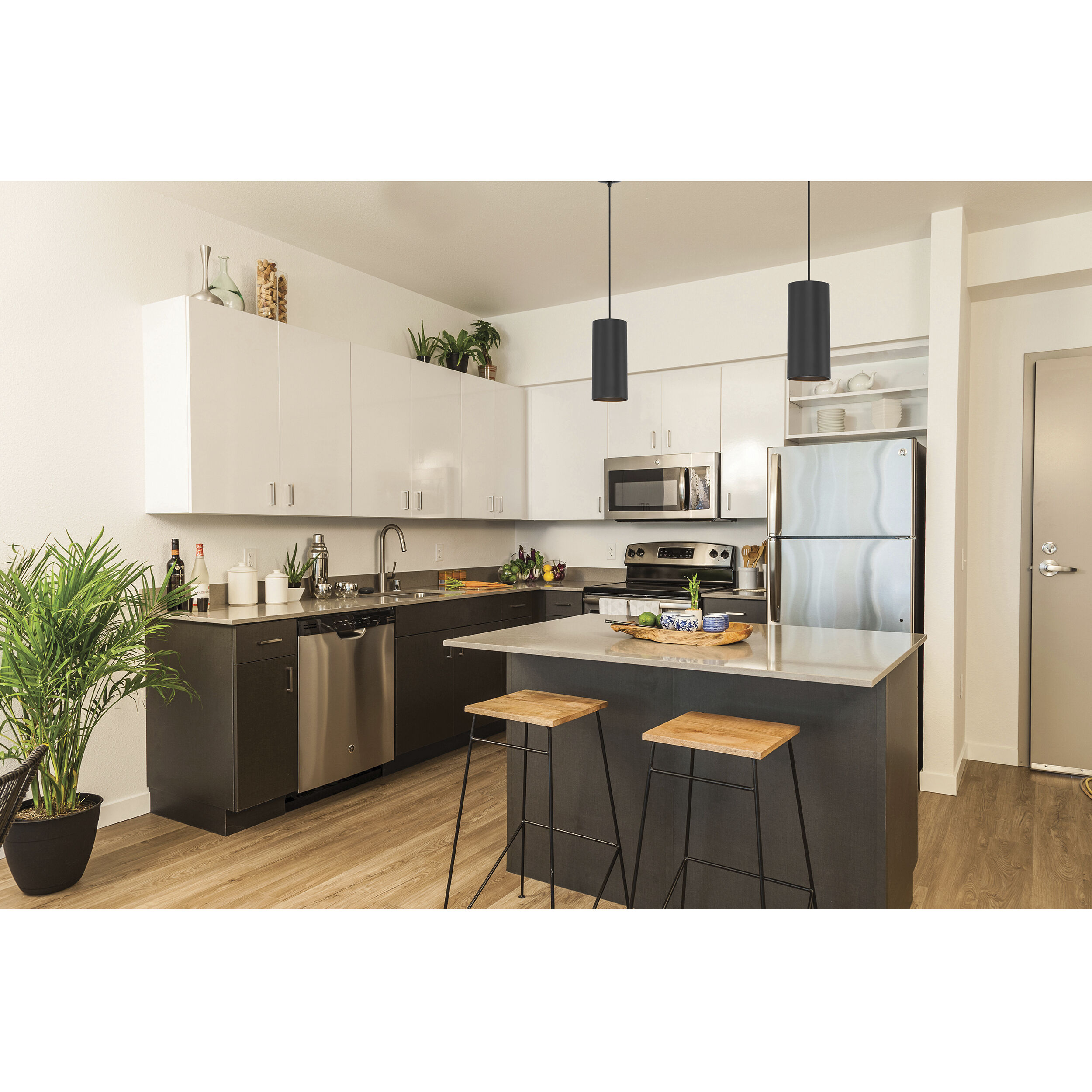 Pilson XL LED 6 inch Matte Black Pendant Ceiling Light