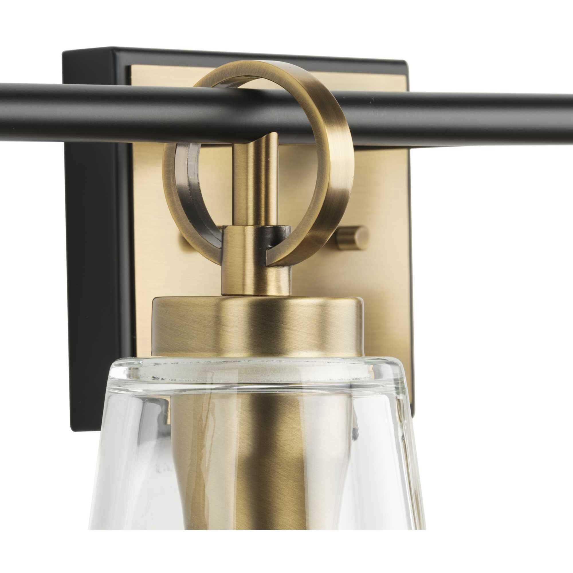 Cassell 4 Light 33.87 inch Vintage Brass Bathroom Vanity Light Wall Light