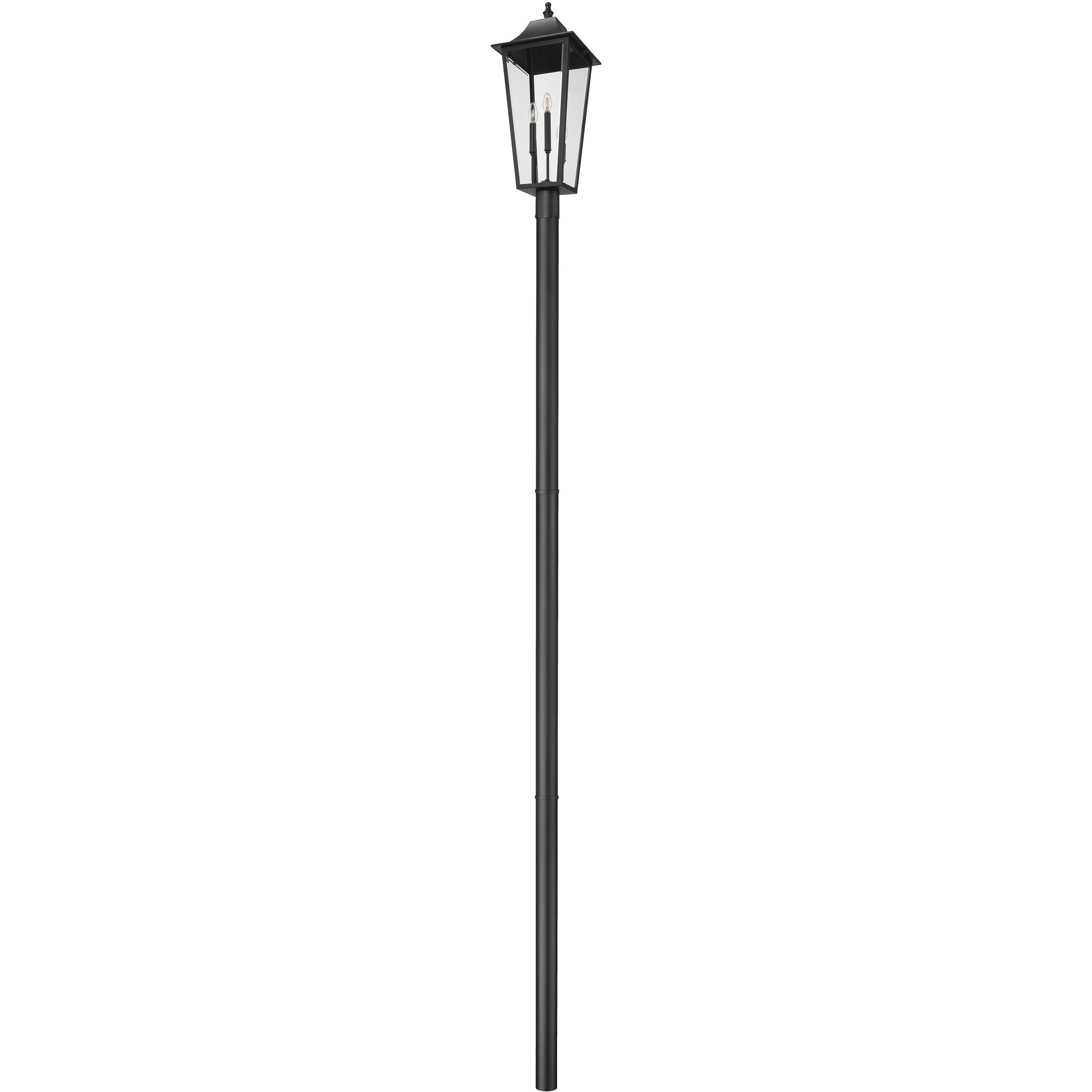 Gannon 3 Light 149.5 inch Black Outdoor Post Mounted Fixture in G9