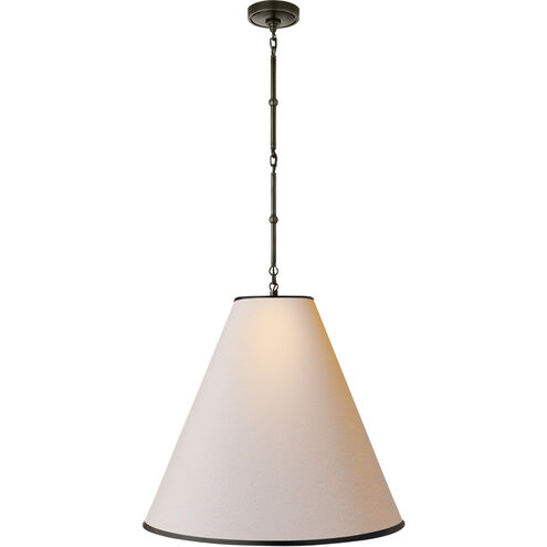Thomas O'Brien Goodman 1 Light 25 inch Bronze Hanging Shade Ceiling Light in Natural Paper with Black Trim