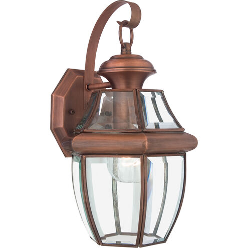 Newbury 1 Light 14 inch Aged Copper Outdoor Wall Lantern