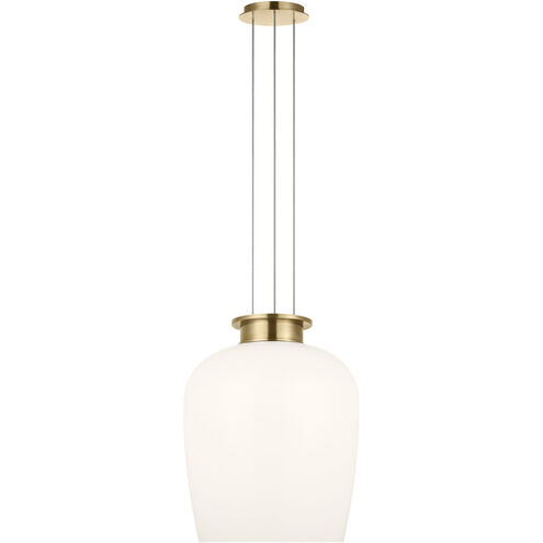 Sean Lavin Vetro LED 17 inch Hand Rubbed Antique Brass Pendant Ceiling Light