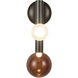 Reese 4.38 inch Urban Bronze Wall Sconce Wall Light in Amber Glass