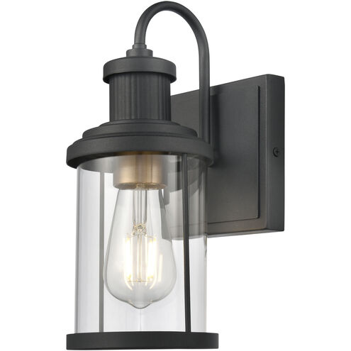 Millburn 1 Light 6 inch Matte Black with Burnished Brass Vanity Light Wall Light
