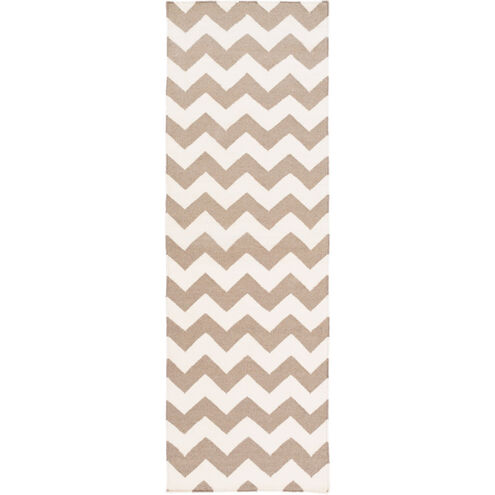 Frontier 96 X 30 inch Taupe, Cream Rug