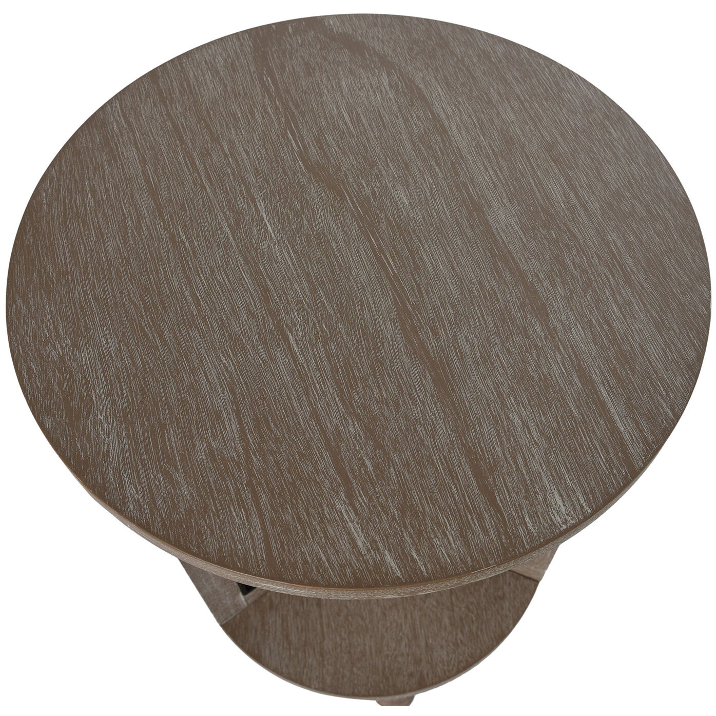 Tipton 24 X 18 inch White Washed and Black Side Table