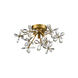 Adelle 3 Light 15 inch Aged Brass Flush Mount Ceiling Light