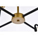 Hanson 8 Light 36 inch Black and Brass Pendant Ceiling Light in Brass and Black