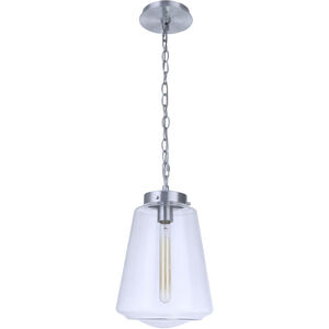 Laclede 1 Light 9.3 inch Satin Aluminum Outdoor Pendant