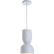 Kala 1 Light 7 inch White with Texture Pendant Ceiling Light