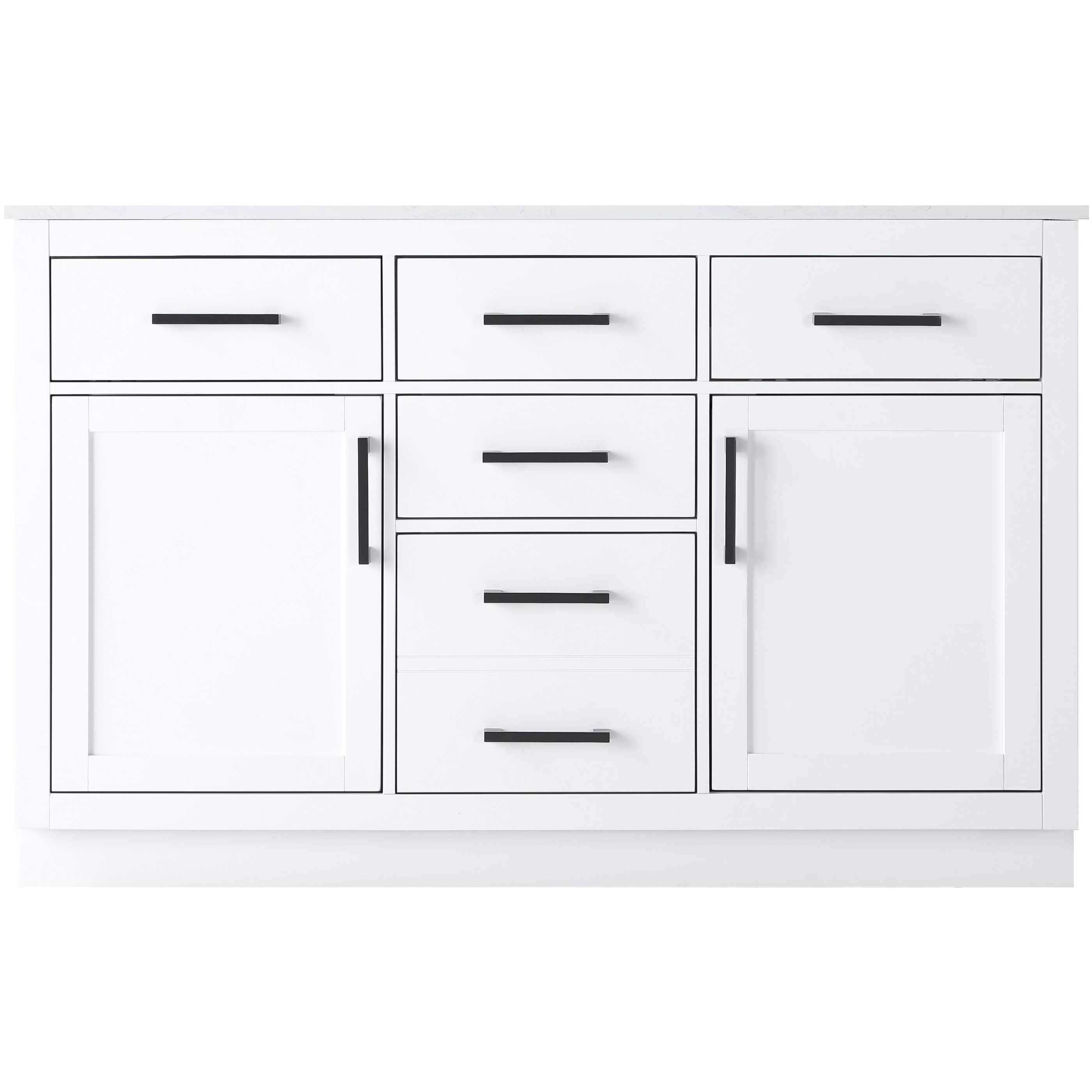 Alden 54 X 35 inch White Bathroom Vanity Cabinet