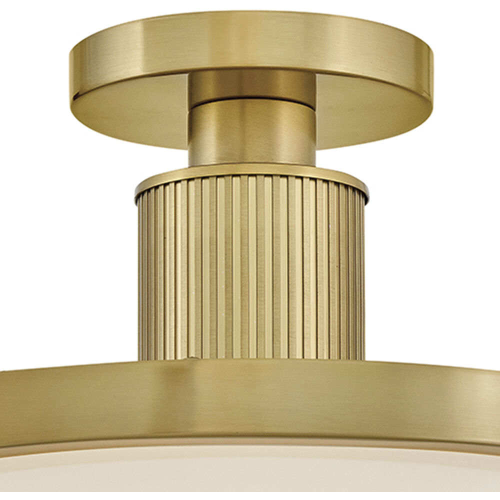 Kieran LED 14.25 inch Lacquered Brass Semi-flush Mount Ceiling Light