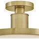Kieran LED 14.25 inch Lacquered Brass Semi-flush Mount Ceiling Light