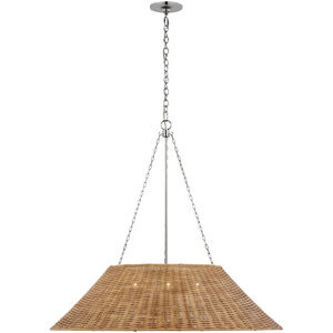 Marie Flanigan Corinne LED 36.25 inch Polished Nickel Woven Hanging Shade Ceiling Light, Extra Large