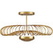 Sheereen 1 Light 20 inch Contemporary Gold Leaf and  Contemporary Gold Semi-Flush Mount Ceiling Light