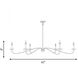 Stella 6 Light 62 inch Matte Black Chandelier Ceiling Light