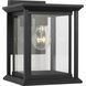 Audley 1 Light 10 inch Textured Black Outdoor Wall Lantern in Clear Glass, Small