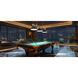 Cordon 3 Light 55.25 inch Heritage Brass Billiard Ceiling Light in Matte Black