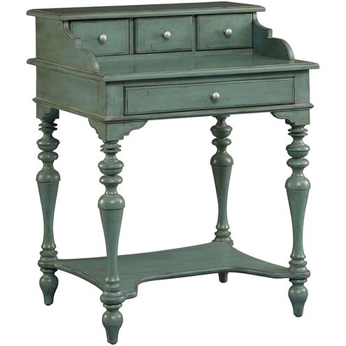 Cecilia 28 X 23 inch Antique Green with Turquoise Desk