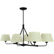 Milford 6 Light 50 inch Matte Black Dining Chandelier Ceiling Light
