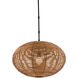 Vanadis 1 Light 24.25 inch Satin Black/Natural Pendant Ceiling Light