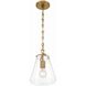 Voss 1 Light 8.25 inch Luxe Gold Mini Pendant Ceiling Light