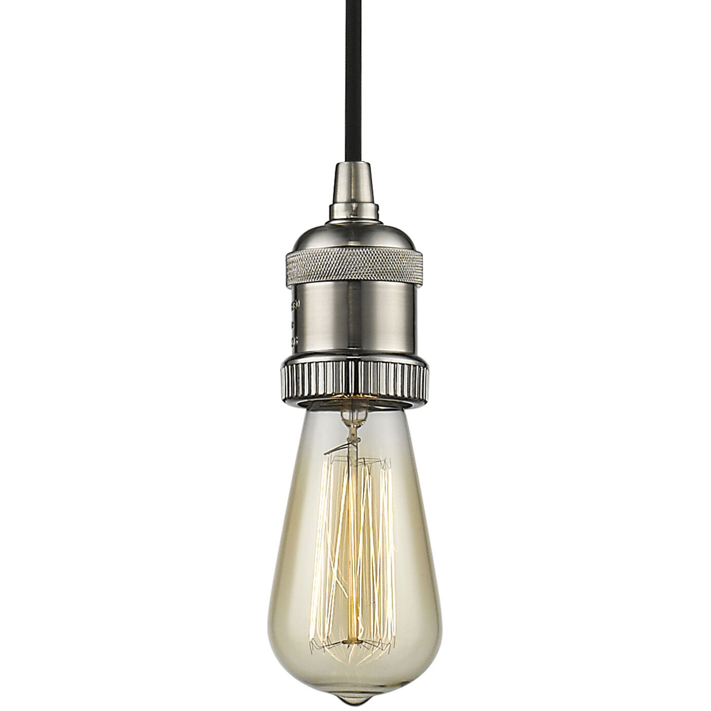 Franklin Restoration Bare Bulb 1 Light 2 inch Brushed Satin Nickel Mini Pendant Ceiling Light in Incandescent