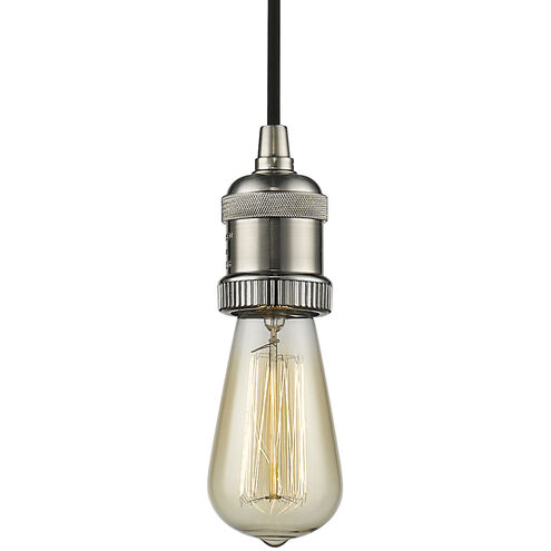 Franklin Restoration Bare Bulb 1 Light 2 inch Brushed Satin Nickel Mini Pendant Ceiling Light in Incandescent