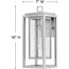 Coastal Elements Republic LED 16 inch Satin Nickel Outdoor Wall Mount Lantern, Estate Series