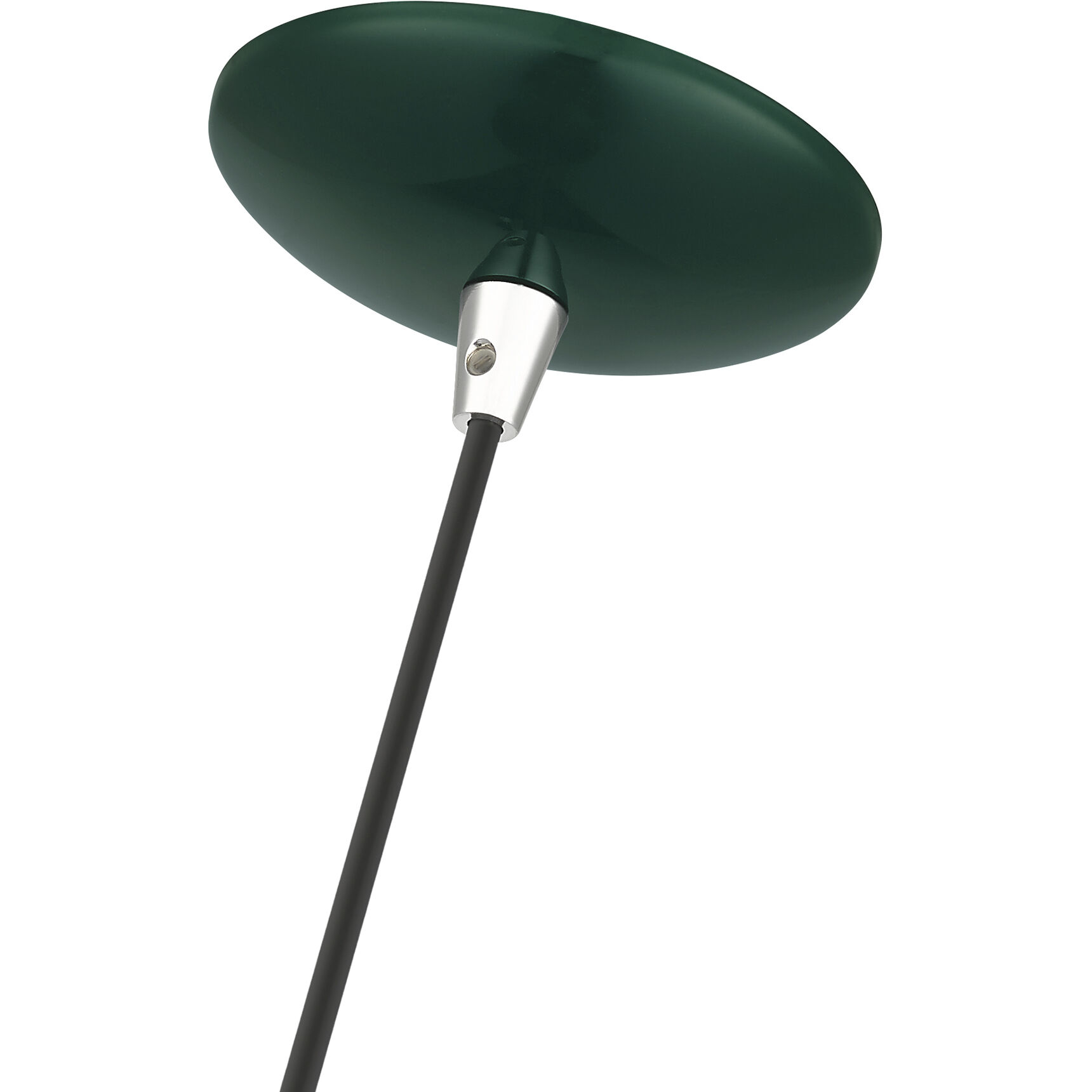 Piedmont 1 Light 10 inch Shiny Hunter Green with Polished Chrome Accents Pendant Ceiling Light