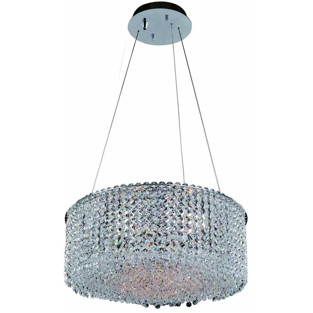 Milieu Metro 8 Light 18 inch Chrome Pendant Ceiling Light