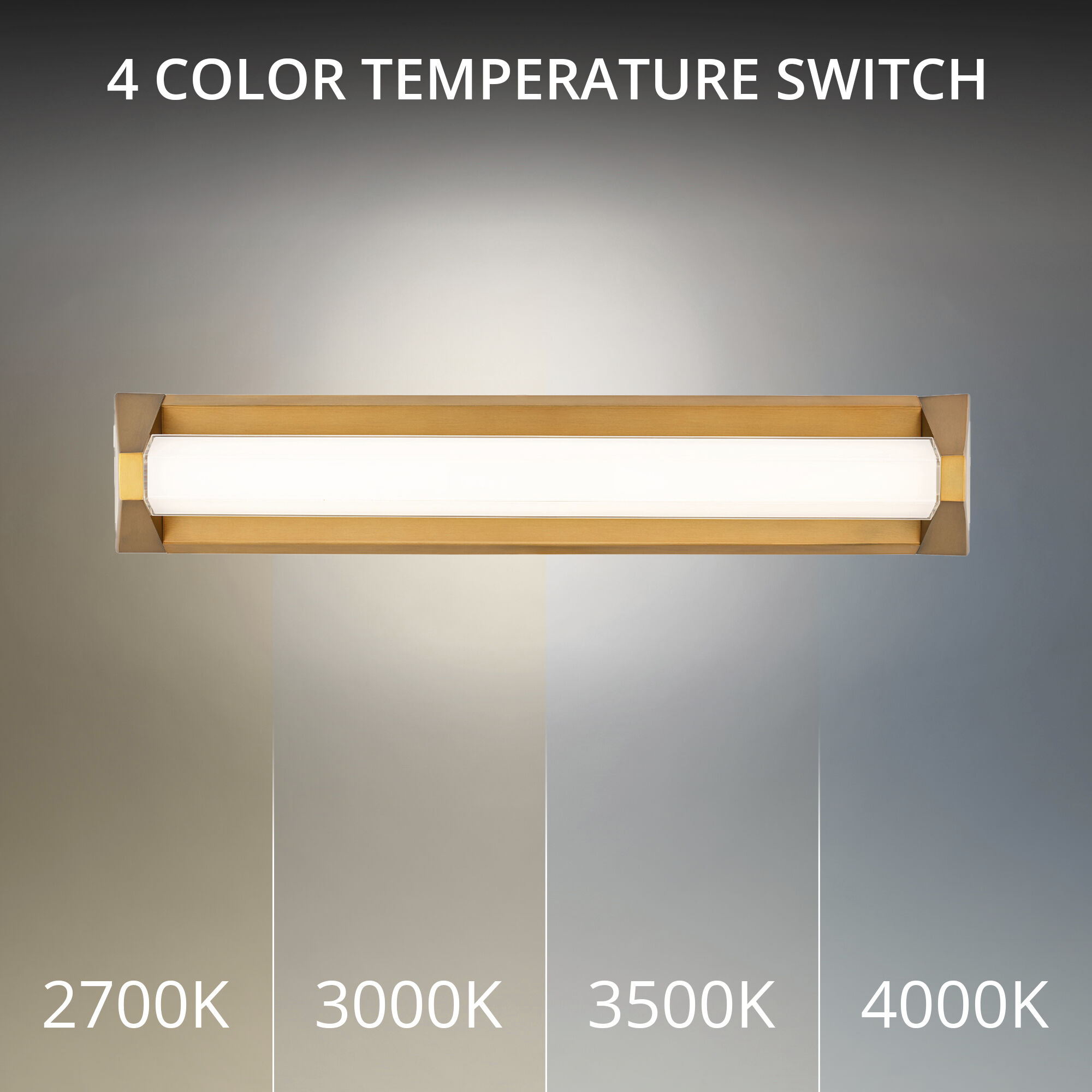 Swale Indoor Wall Lighting in 2700K, Aged Brass