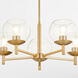 Lyon 5 Light 27 inch Aged Brass Chandelier Ceiling Light