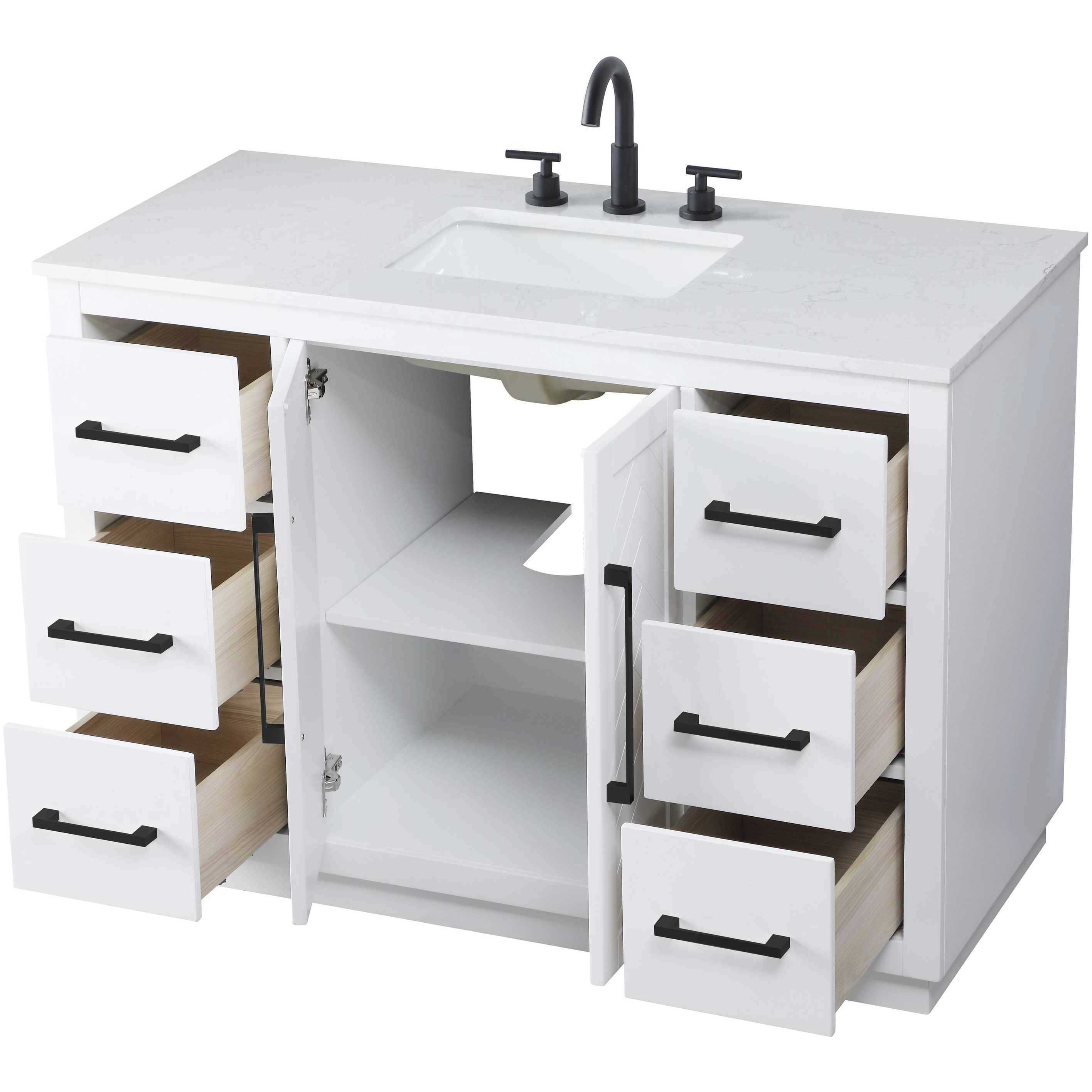Chase 48 X 34 inch White Bathroom Vanity Cabinet