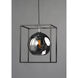 Fluid LED 15 inch Black/Polished Chrome Single Pendant Ceiling Light in Mirror Smoke, Black and Polished Chrome