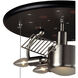 Novelty 2 Light 16 inch Satin Nickel with Black Flush Mount Ceiling Light