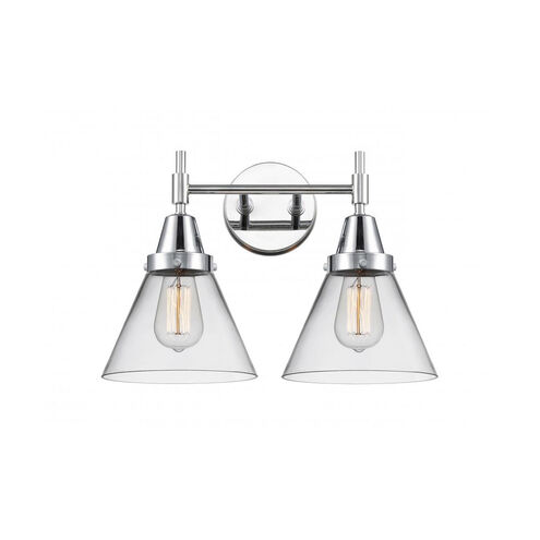 Caden LED 16.75 inch Polished Chrome Bath Vanity Light Wall Light in Clear Glass