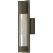 Mist Outdoor Wall Mount Lantern in Bronze, Small