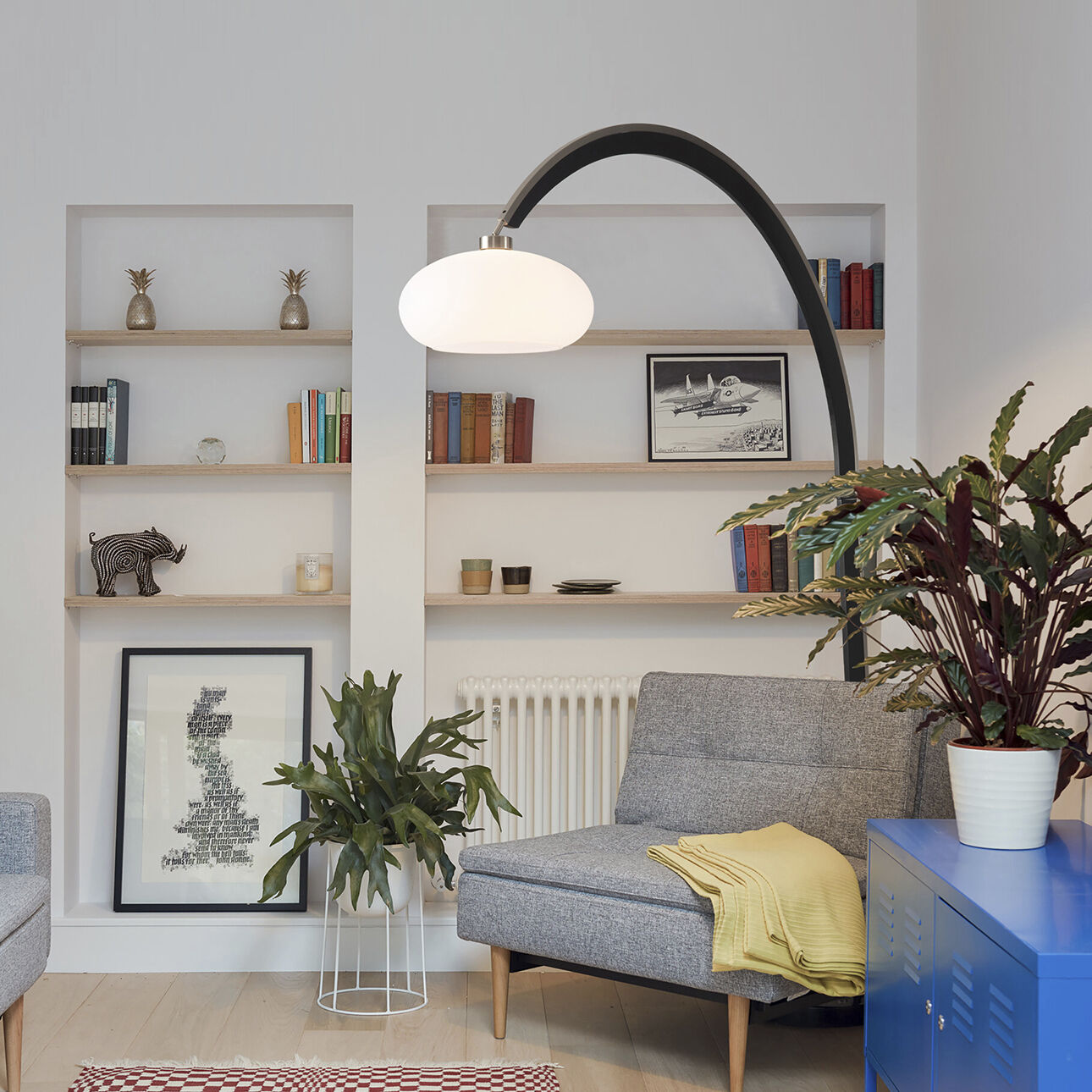 Vaulted 86 inch 100.00 watt Satin Nickel and Espresso with Black Arc Floor Lamp Portable Light