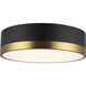 Alora Mood Brisbane 3 Light 16 inch Aged Gold/Matte Black Flush Mount Ceiling Light