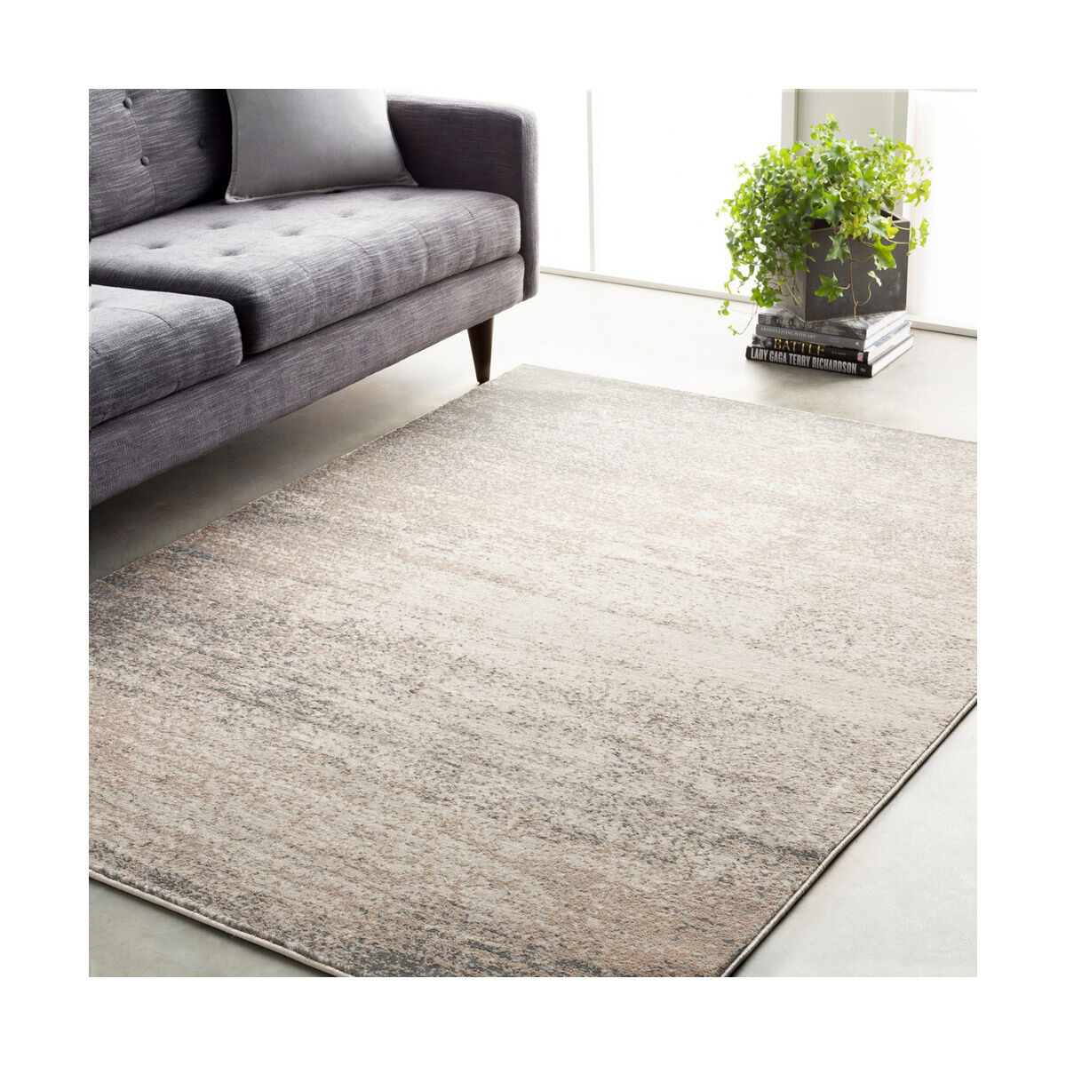 Amadeo 94 X 28 inch Dark Brown/Taupe/Cream/Ivory Rugs, Polypropylene and Polyester