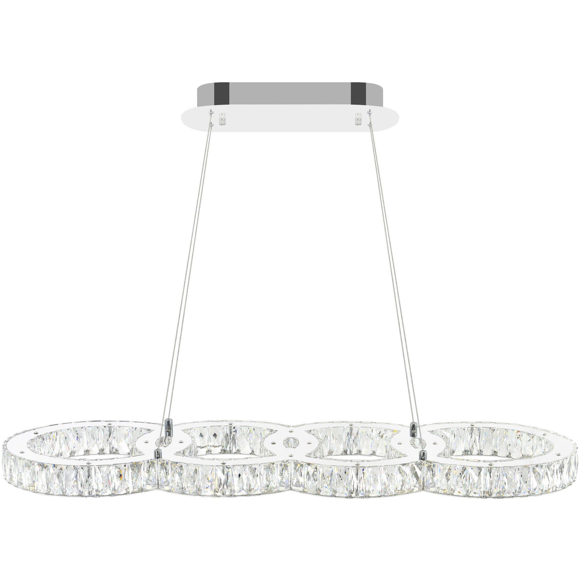 Milan LED 33 inch Chrome Island/Pool Table Light Ceiling Light