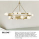 Selene LED 48 inch Lacquered Brass Chandelier Ceiling Light in Swirled, Multi Tier