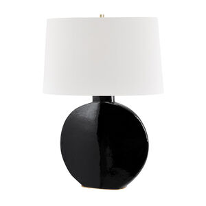 Kimball 29 inch 120.00 watt Aged Brass/Black Table Lamp Portable Light