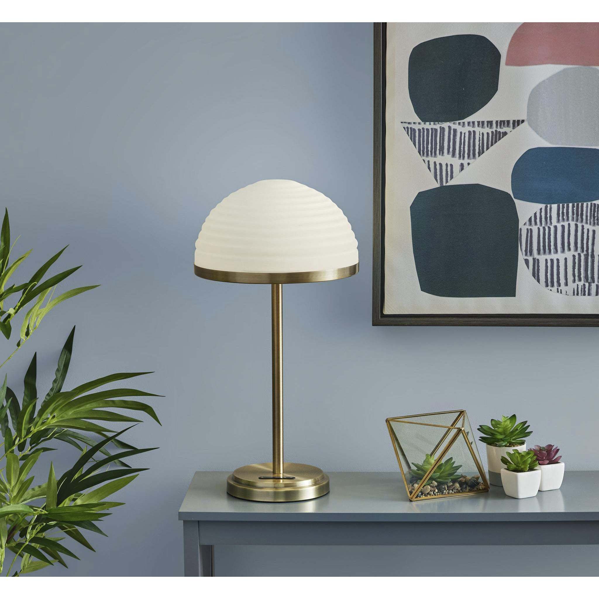 Juliana 21 inch 12.00 watt Antique Brass Table Lamp Portable Light